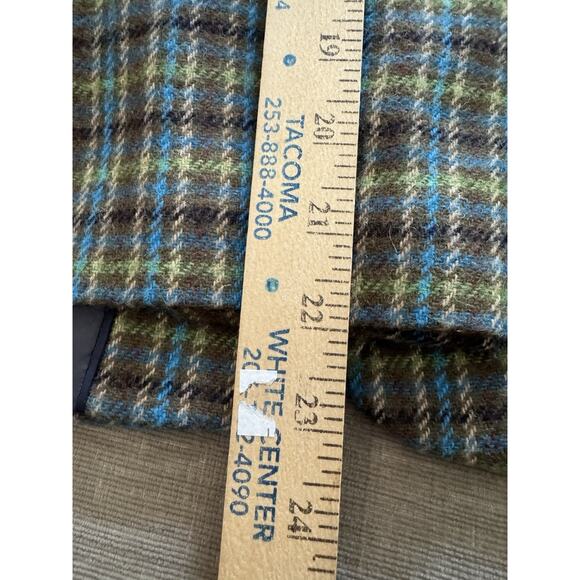 Talbots Shetland Officer Jacket Blazer Women’s 16 Petite Apple Plaid Wool Blend - Picture 7 of 11